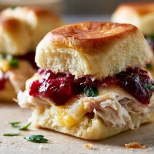 Leftover Turkey Cranberry Sliders | Simple Thanksgiving Dinner Ideas