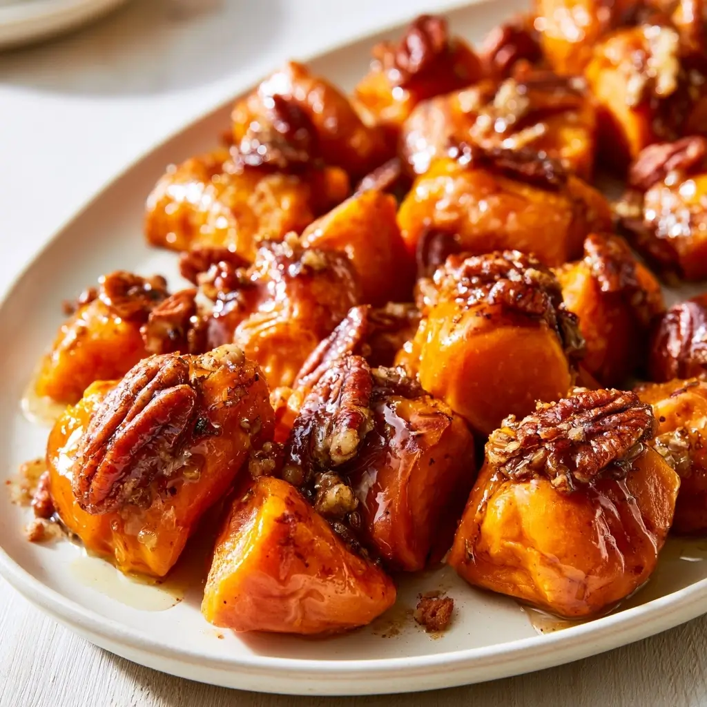 Maple Pecan Roasted Sweet Potatoes