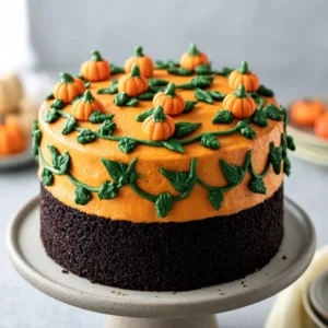 Pumpkin Patch Cake For Halloween