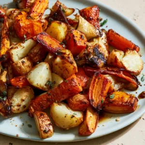Roasted Autumn Vegetables With Balsamic Glaze Fall Side Dish