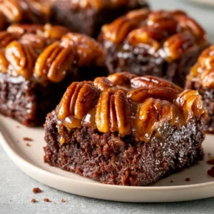 Simple & Easy Pecan Pie Brownies