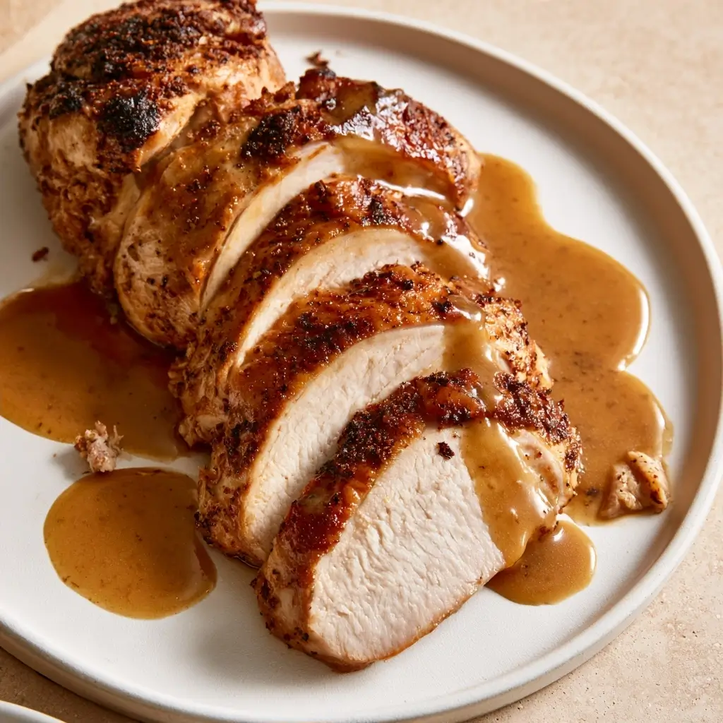 Spiced Rubbed Turkey Tenderloin With Gravy Recipe | Thanksgiving Turkey Tenderloin