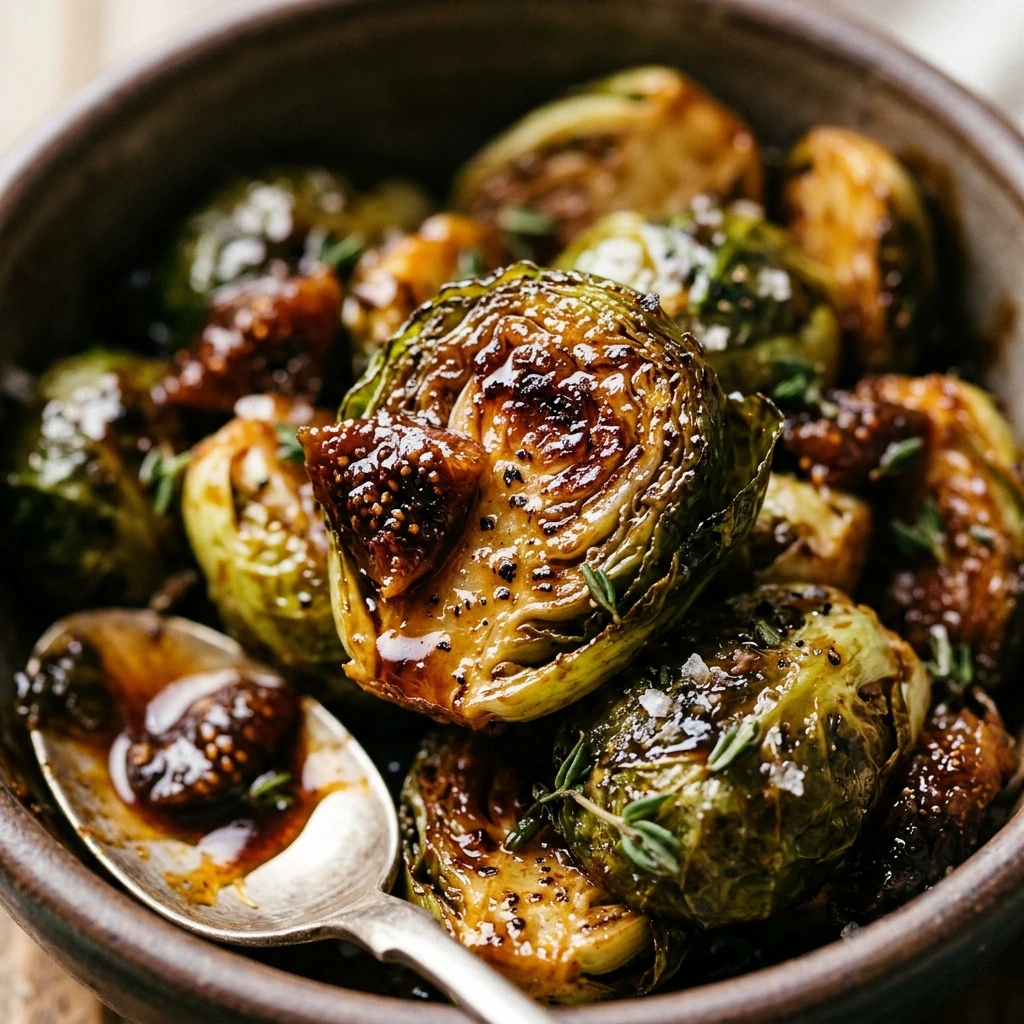 Balsamic-Fig Glazed Brussels Sprouts