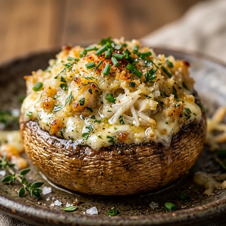 Crab and Cream Cheese Stuffed Mushrooms