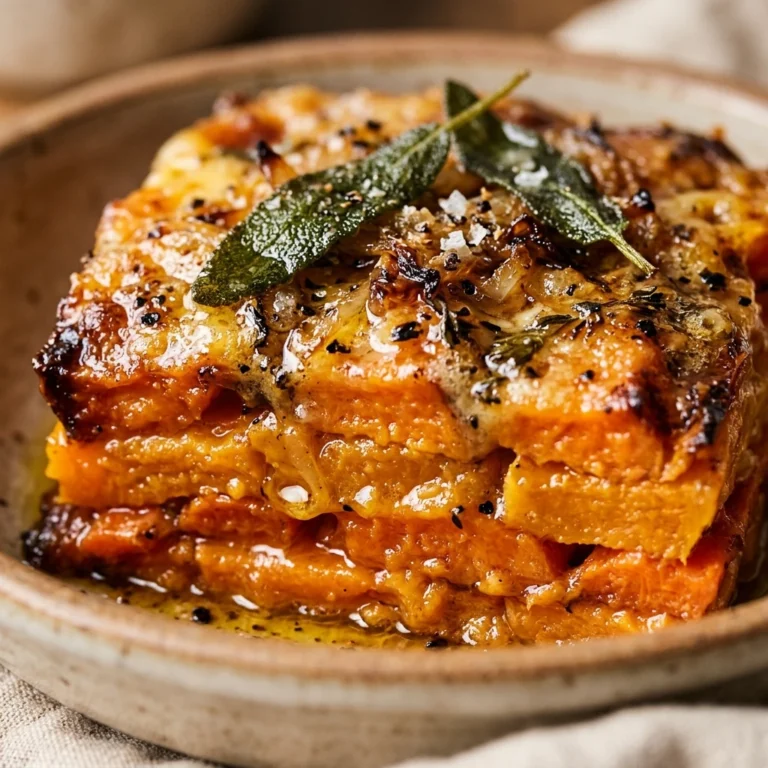 Layered Sweet Potato, Squash & Carrot Bake