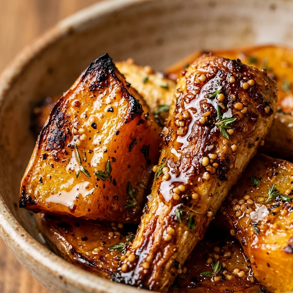 Maple Dijon Roasted Root Vegetables