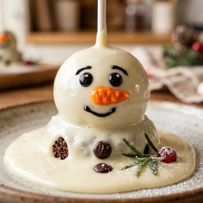 Melted Snowman Cake Pops